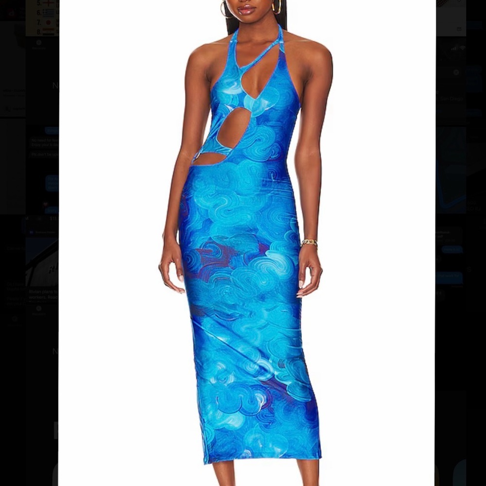 Farai London Blue Maxi Dress - Picture 7 of 7